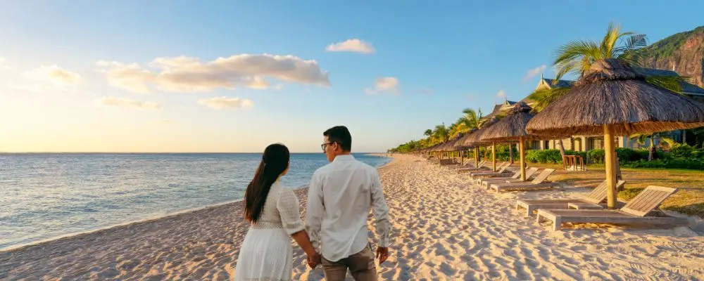 Couple on Mauritius Beach